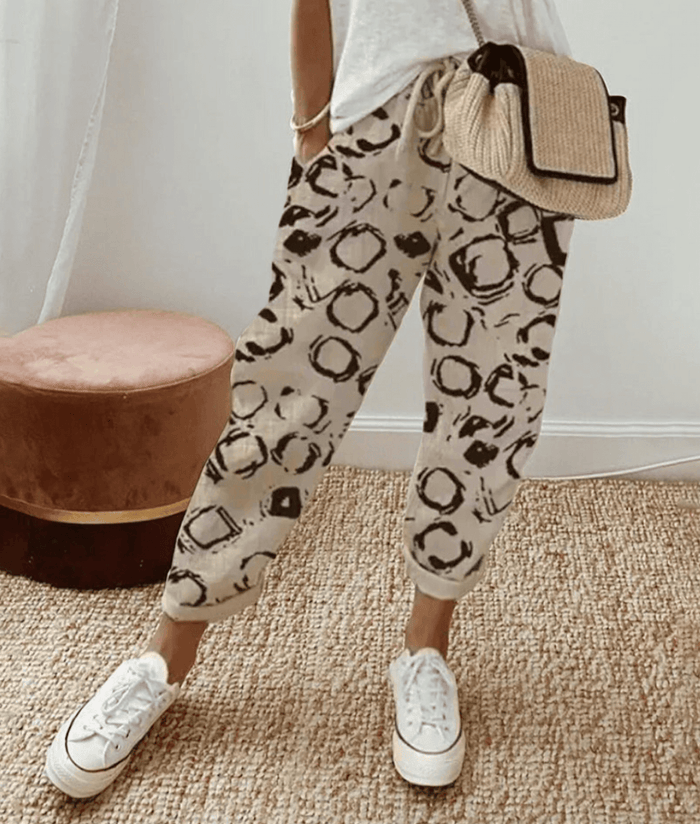 Leonora | Casual Everyday Printed Lace Pants