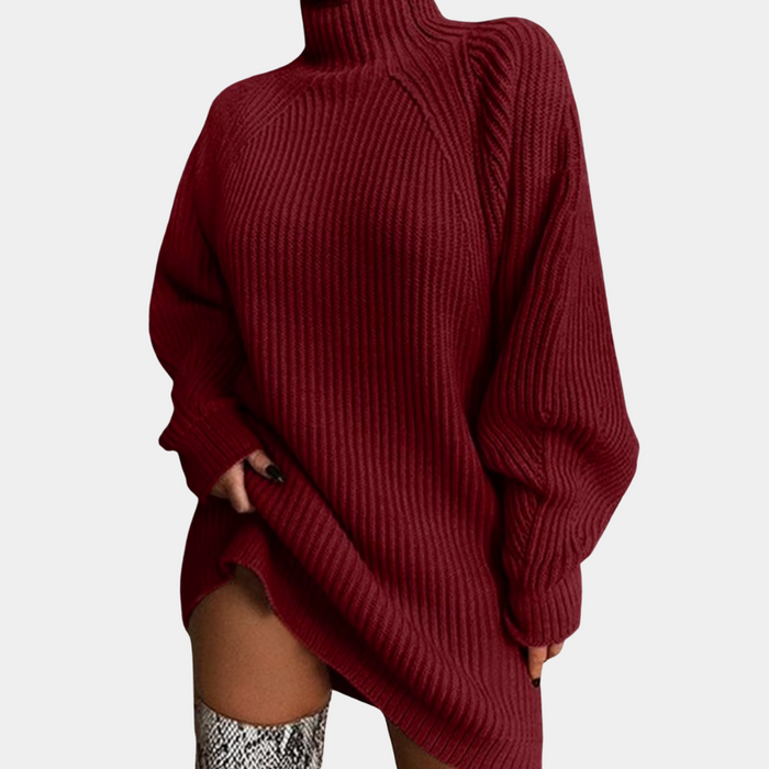 Damski Sweter Oversized z Ażurowym Splotem