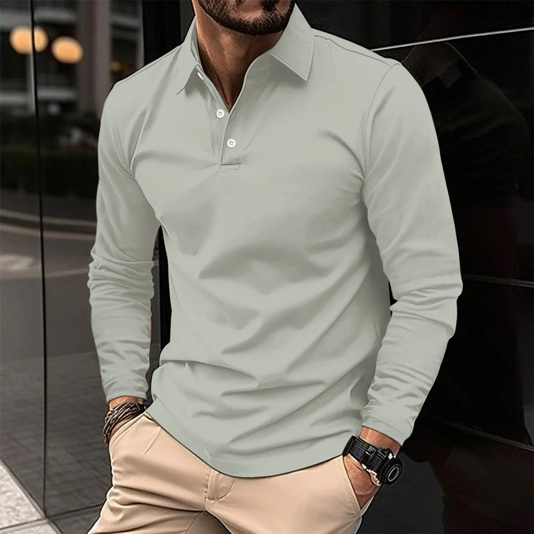 Luca | Smart Casual Polo z Długim Rękawem