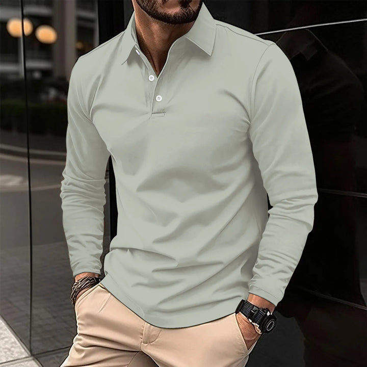 Luca | Smart Casual Polo z Długim Rękawem
