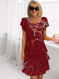 Monica | Elegancka Sukienka z Falbankami