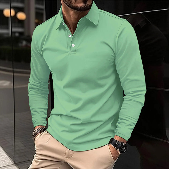 Luca | Smart Casual Polo z Długim Rękawem