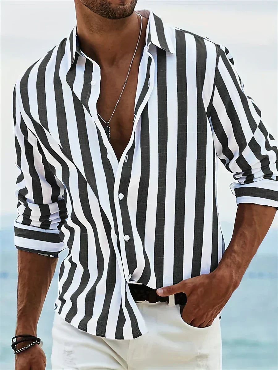 Bennett | Pasiasta Koszula Relaxed-Fit Casual