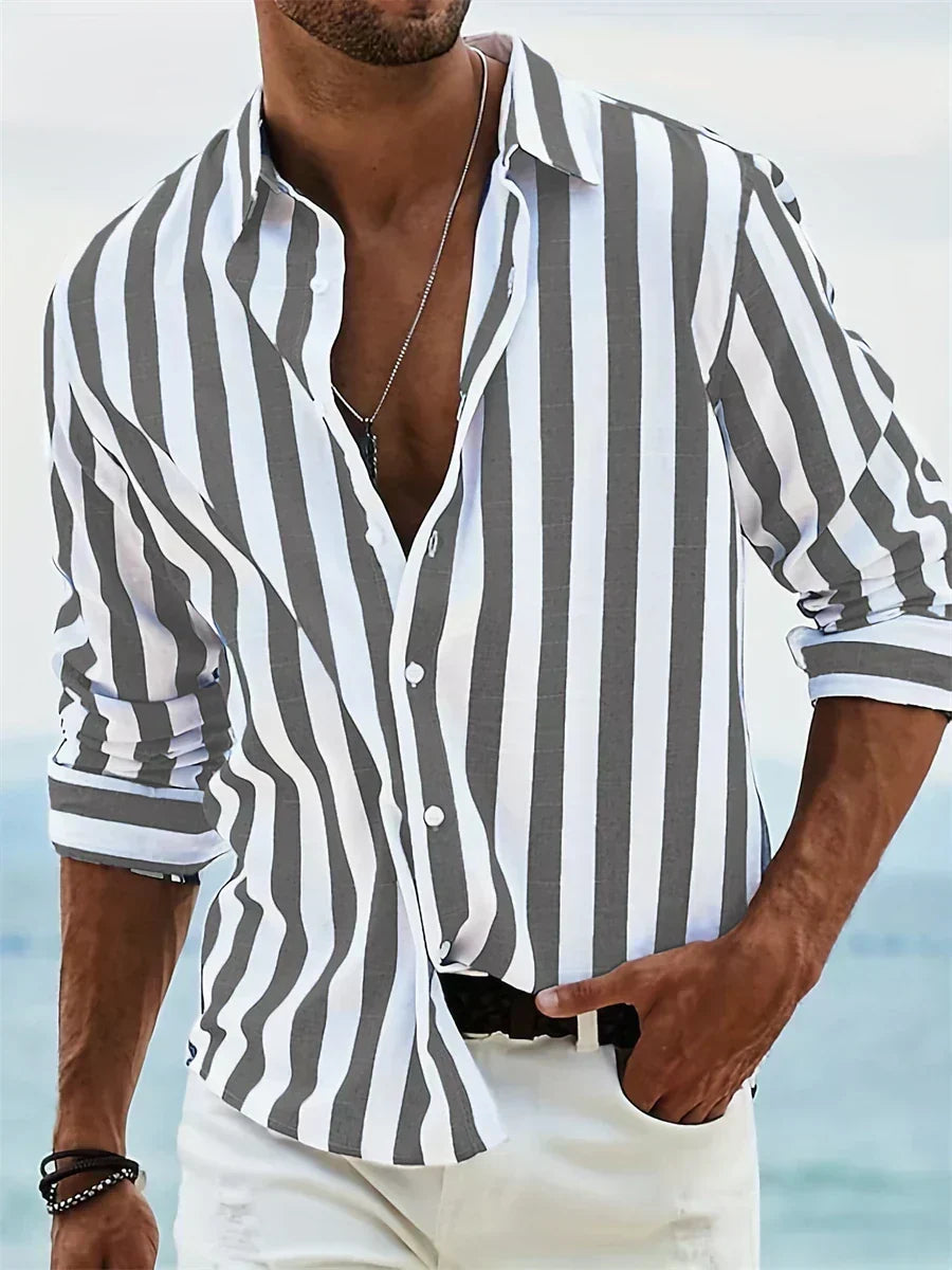 Bennett | Pasiasta Koszula Relaxed-Fit Casual