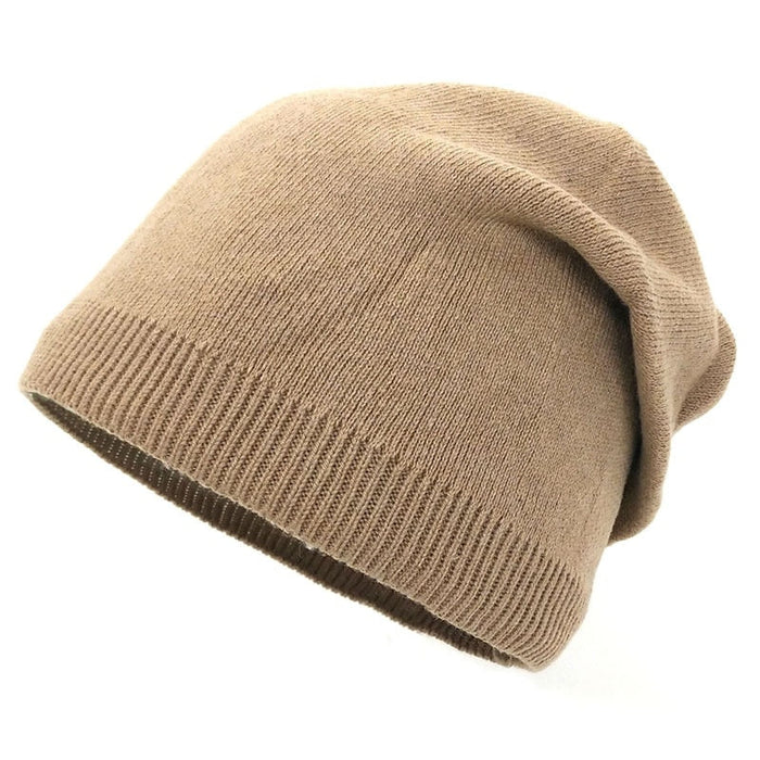 Damska Cienka Dziergana Czapka Beanie Oversize
