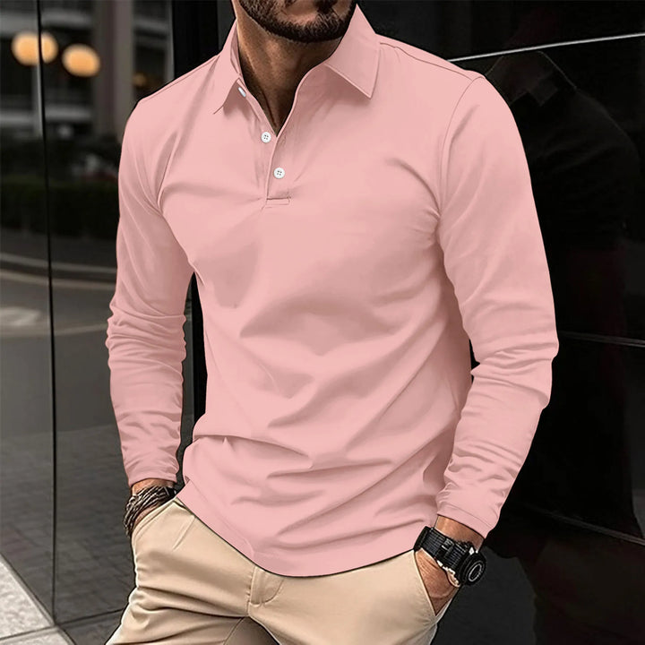 Luca | Smart Casual Polo z Długim Rękawem