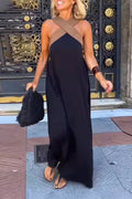 Carolina | Vintage Hollow Shoulder Maxi Dress