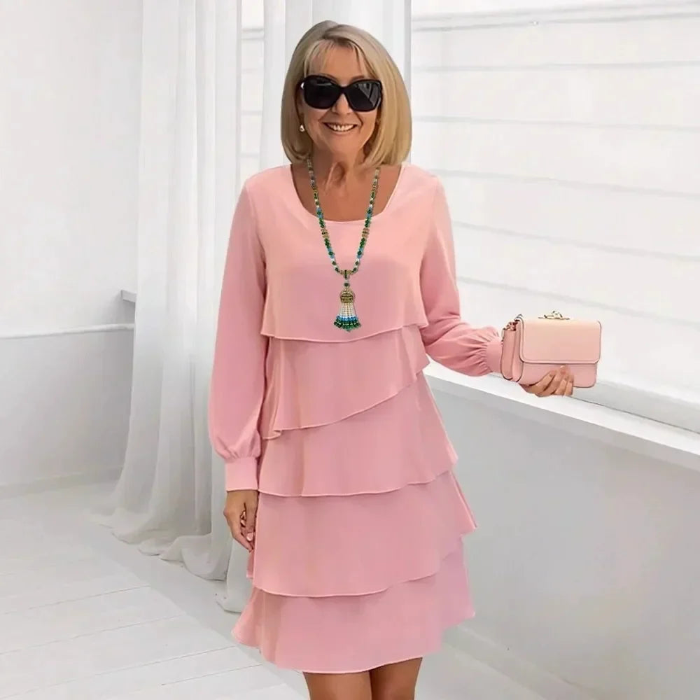 Margaret | Elegancka Sukienka z Falbankami