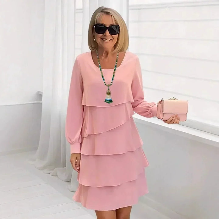 Margaret | Elegancka Sukienka z Falbankami