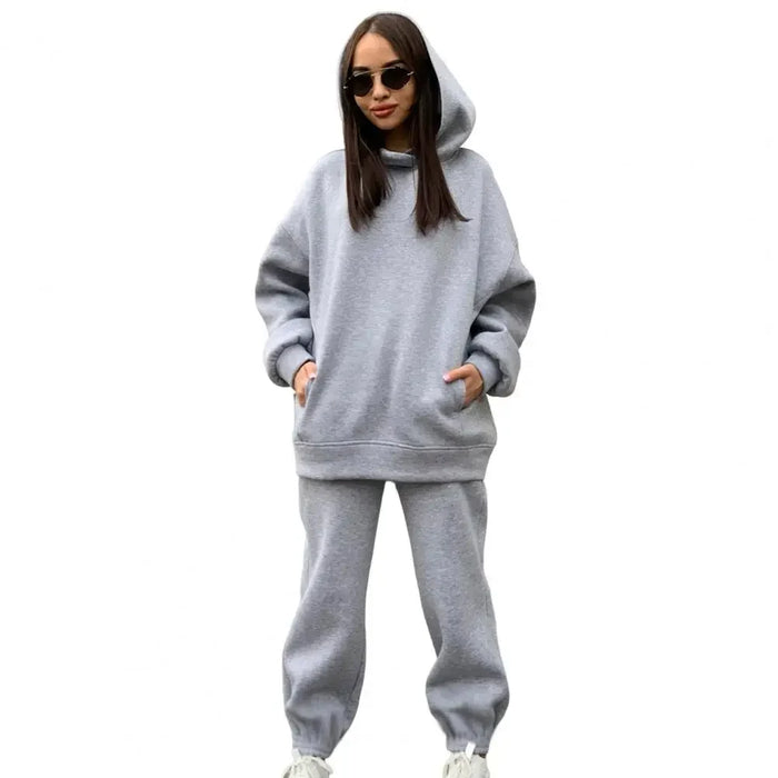 Damski Dres Dresowy z Wysokim Kołnierzem i Spodniami Jogger