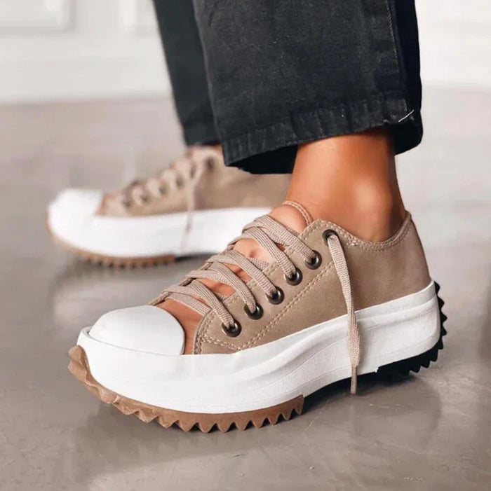 Damskie Sneakersy na Platformie ze Wzmocnioną Podeszwą