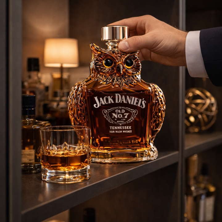 Lance | Butelka Whisky z Wzorem Sowy