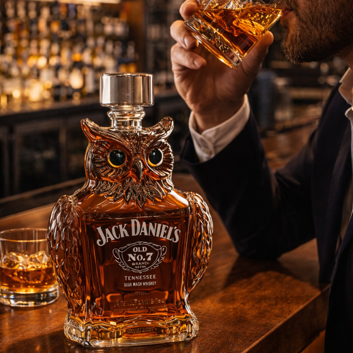 Lance | Butelka Whisky z Wzorem Sowy