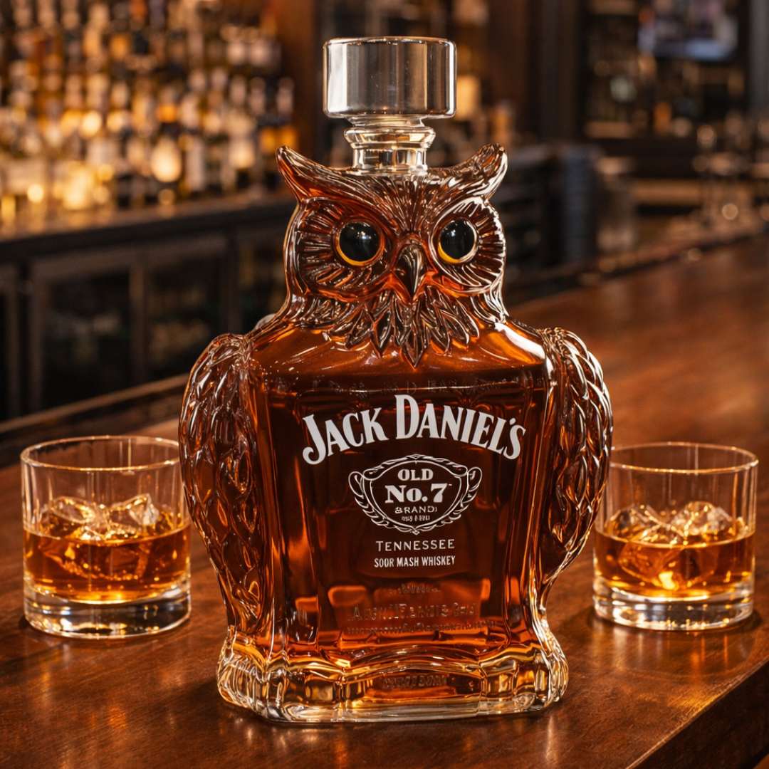 Lance | Butelka Whisky z Wzorem Sowy