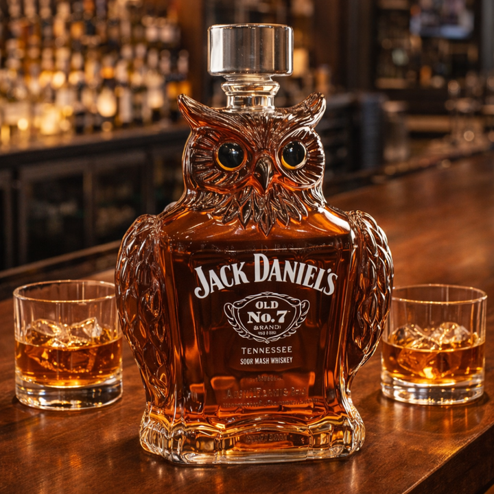 Lance | Butelka Whisky z Wzorem Sowy