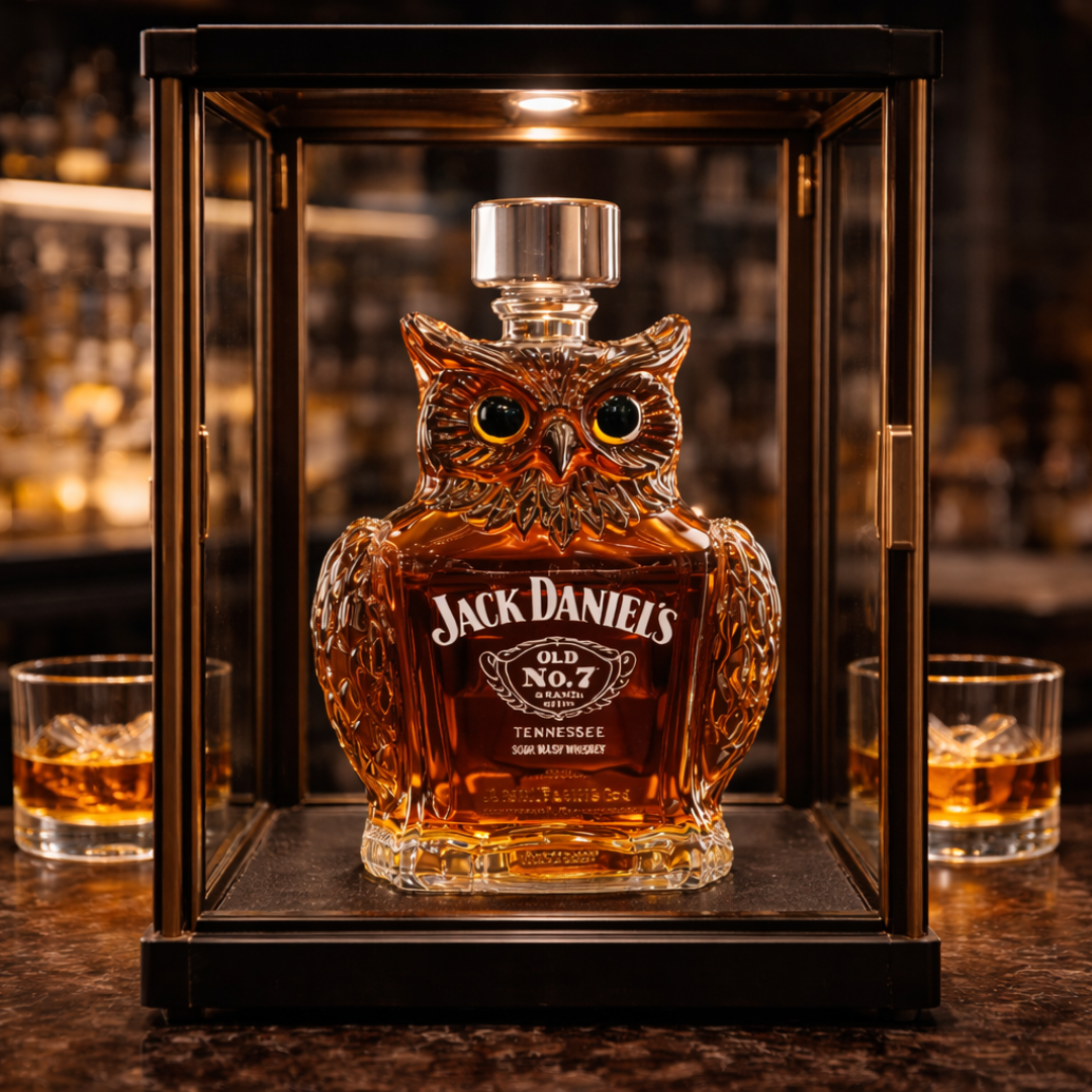 Lance | Butelka Whisky z Wzorem Sowy