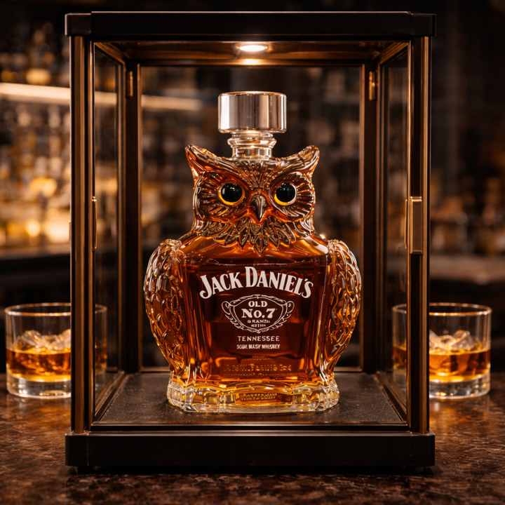 Lance | Butelka Whisky z Wzorem Sowy