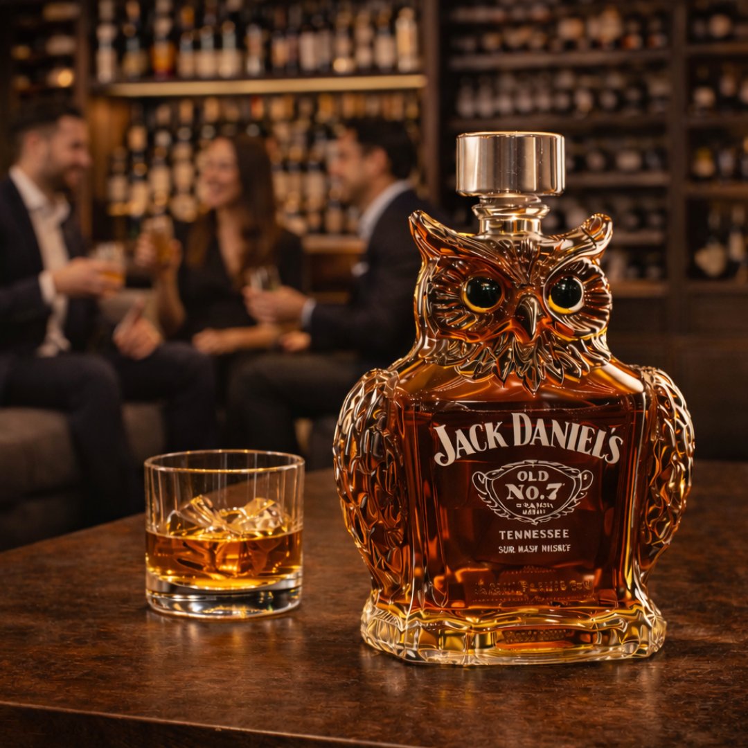 Lance | Butelka Whisky z Wzorem Sowy