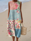 Maeve | Stylowa Sukienka Midi w Patchwork