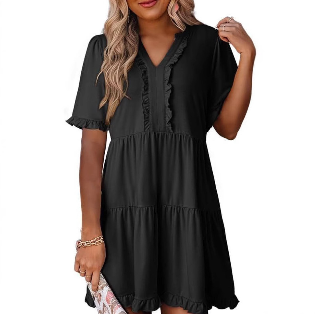 Shiela | Casual V-Neck Mini Dress