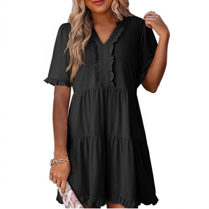 Shiela | Casual V-Neck Mini Dress