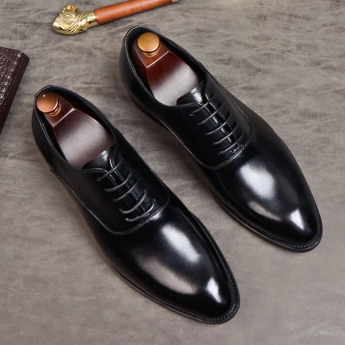 Męskie Buty Oxford ze Sznurowaniem na Przód do Pracy