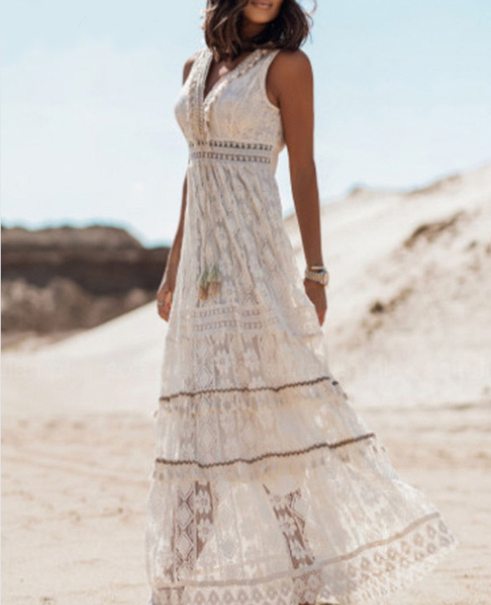 Isabelle | Letnia Sukienka Boho Maxi dla Kobiet | Plażowa Casual