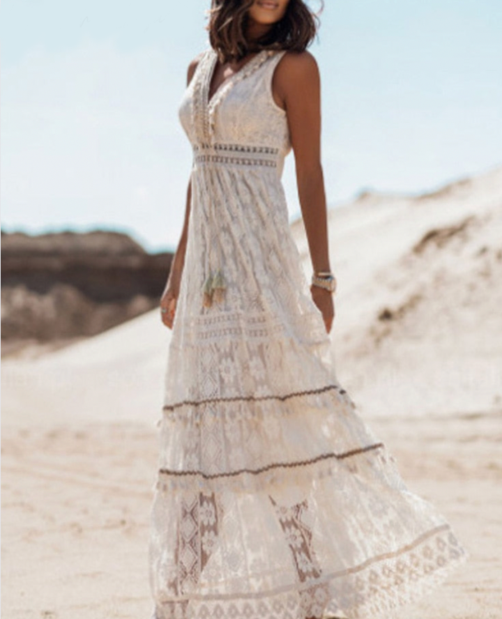 Isabelle | Letnia Sukienka Boho Maxi dla Kobiet | Plażowa Casual