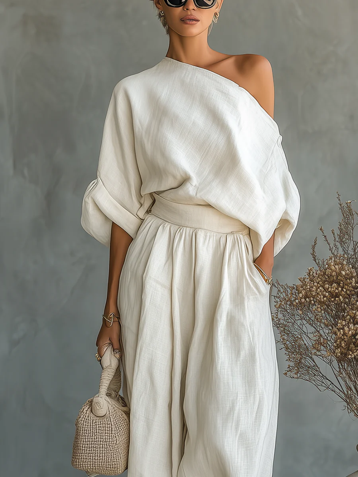 Primrose | Elegancki Zestaw 2-Częściowy z Odkrytymi Ramionami
