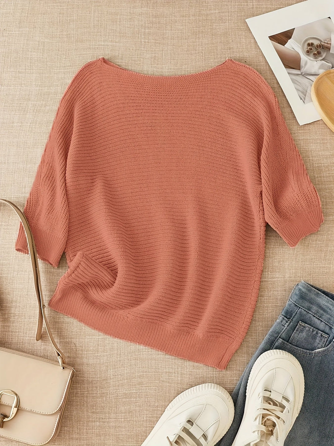 Lena | Luźny Sweter z Otworami