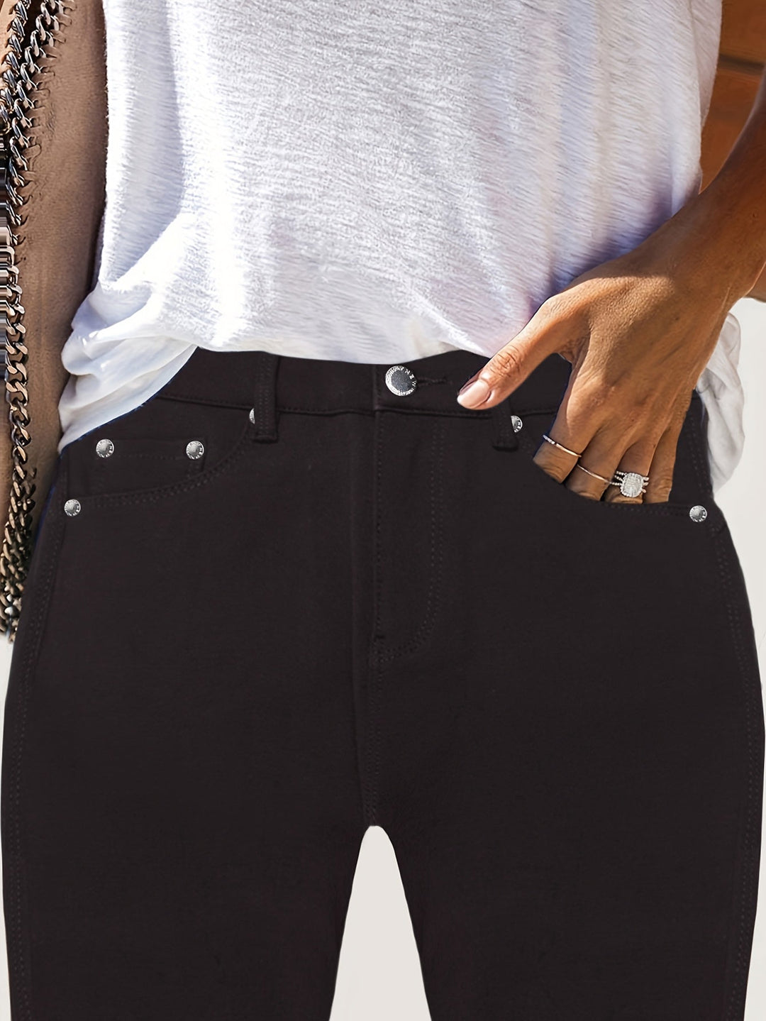Joan | Jeansy Skinny z Wysokim Stanem