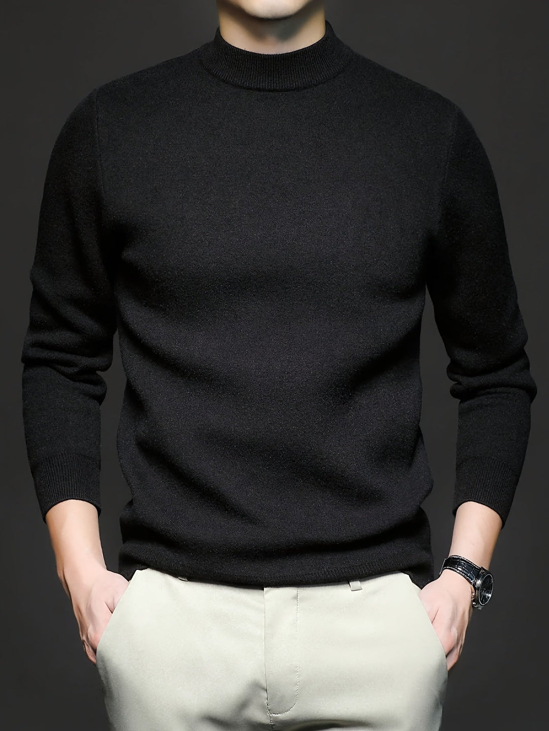 Russell | Elegancki Sweter z Wyższym Kołnierzem