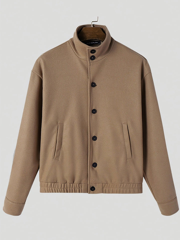 Everett Blake | Elegancka kurtka bomber z guzikami z przodu