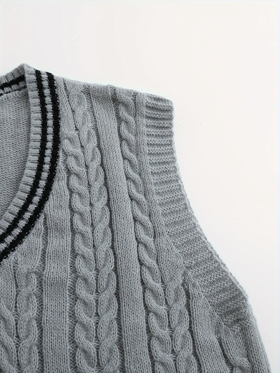 Gideon | Kamizelka swetrowa z splotem w V