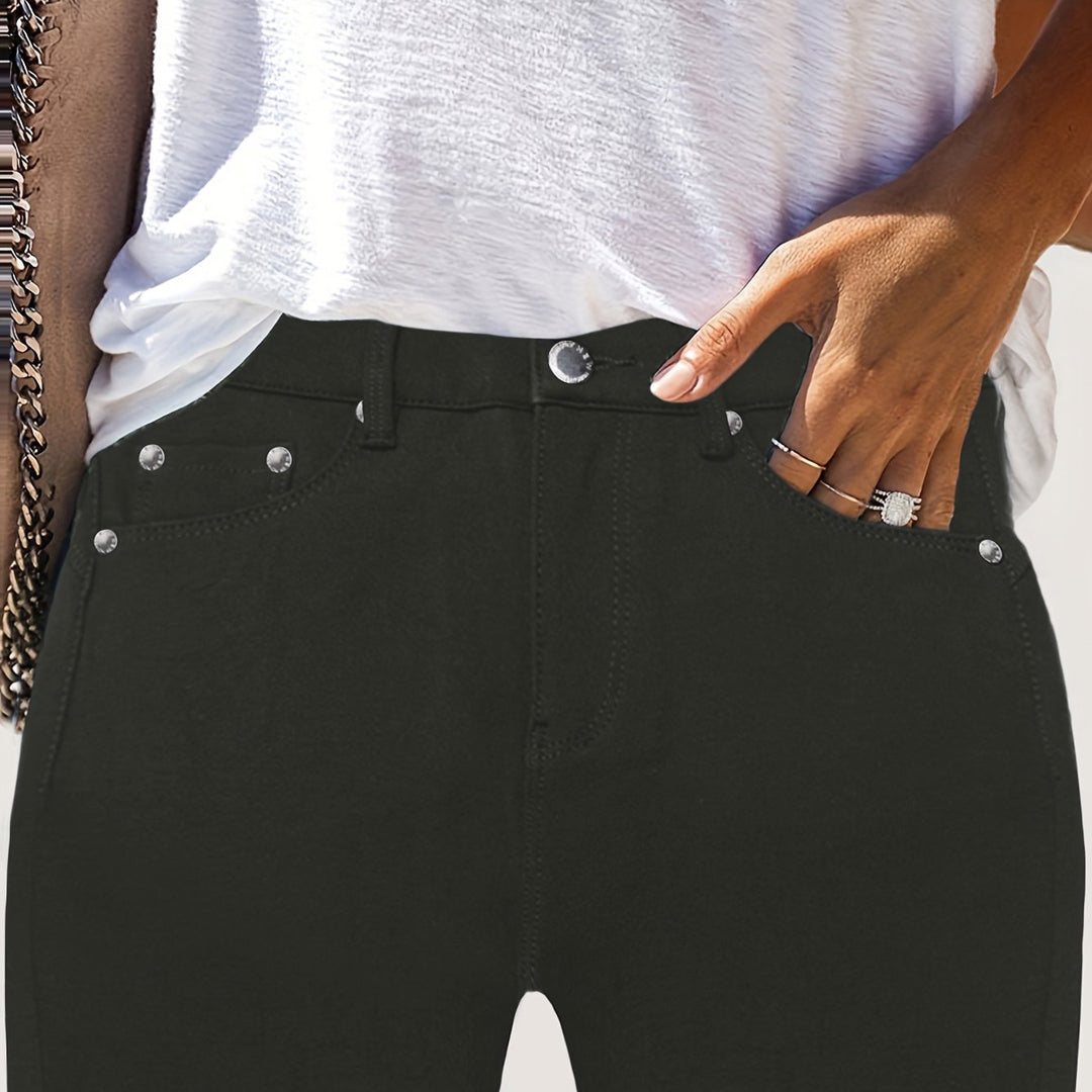 Joan | Jeansy Skinny z Wysokim Stanem