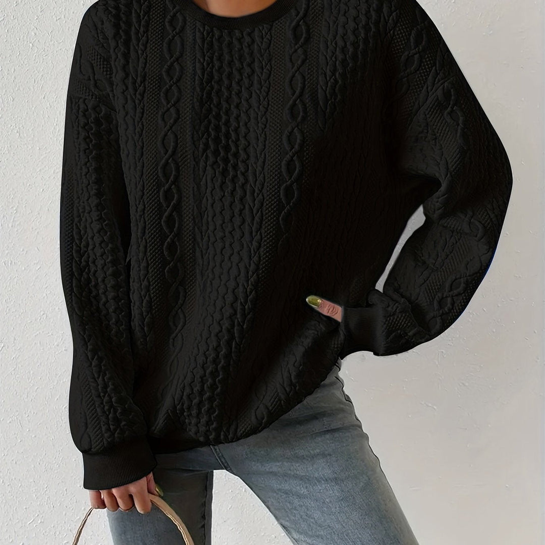 Joyce | Sweter z teksturowanym splotem