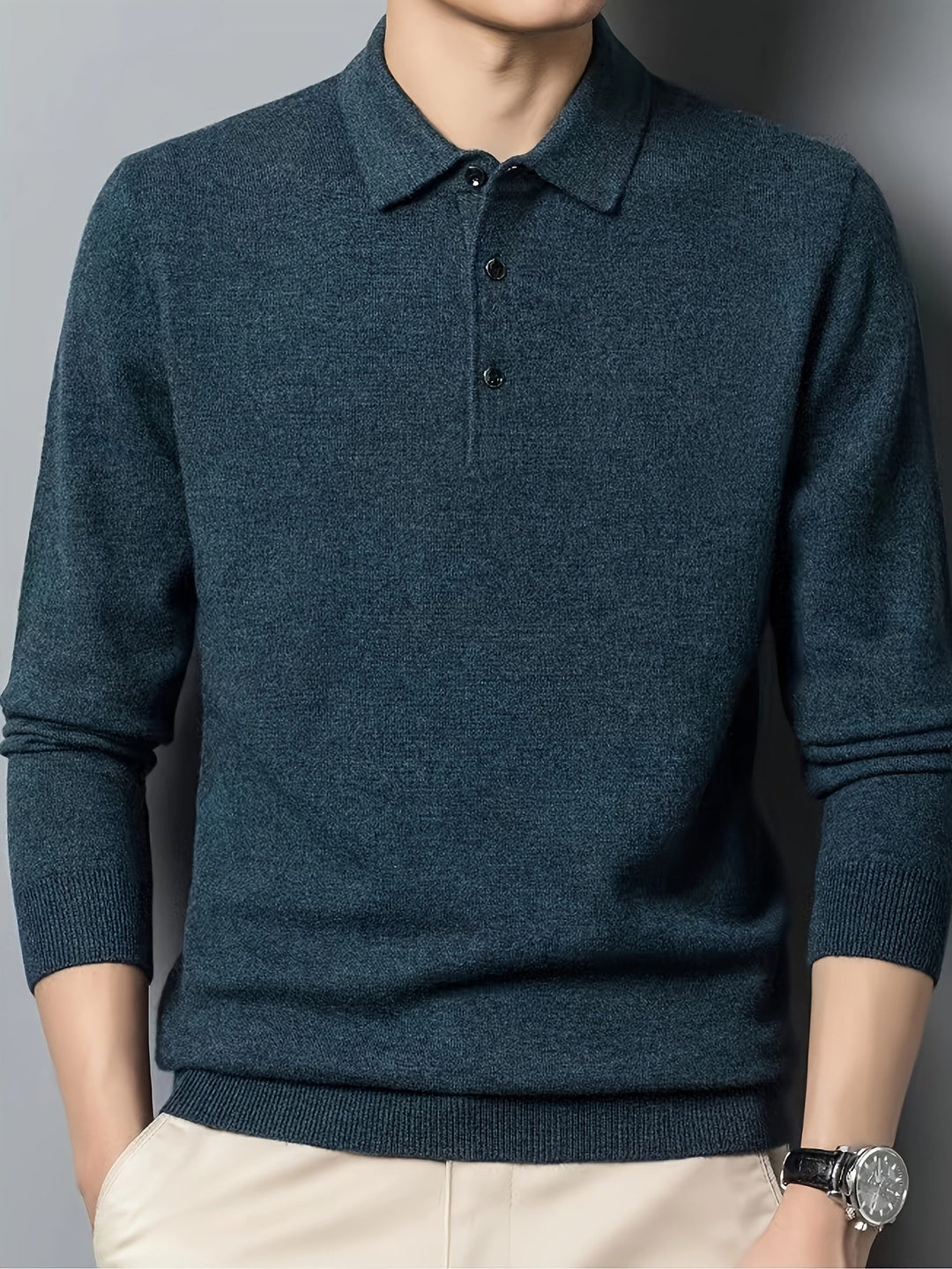 Sebastian | Elegancka Koszulka Polo z Kołnierzykiem