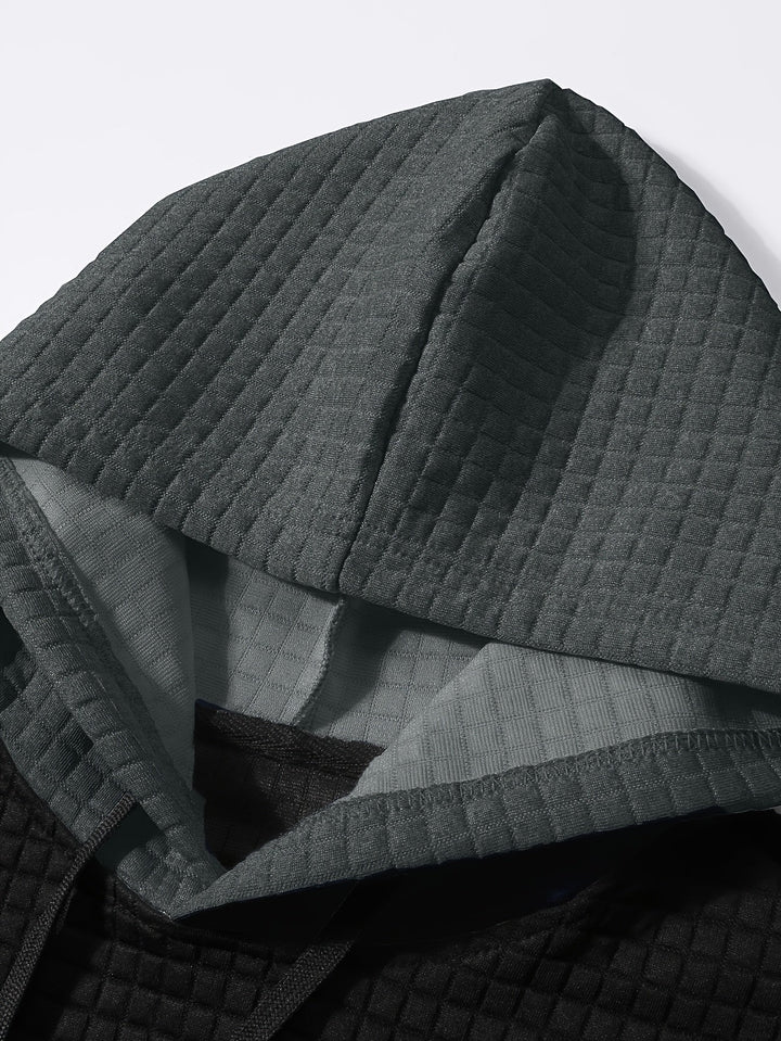 Hayes | Teksturowana bluza z kapturem w kolorze blokowym