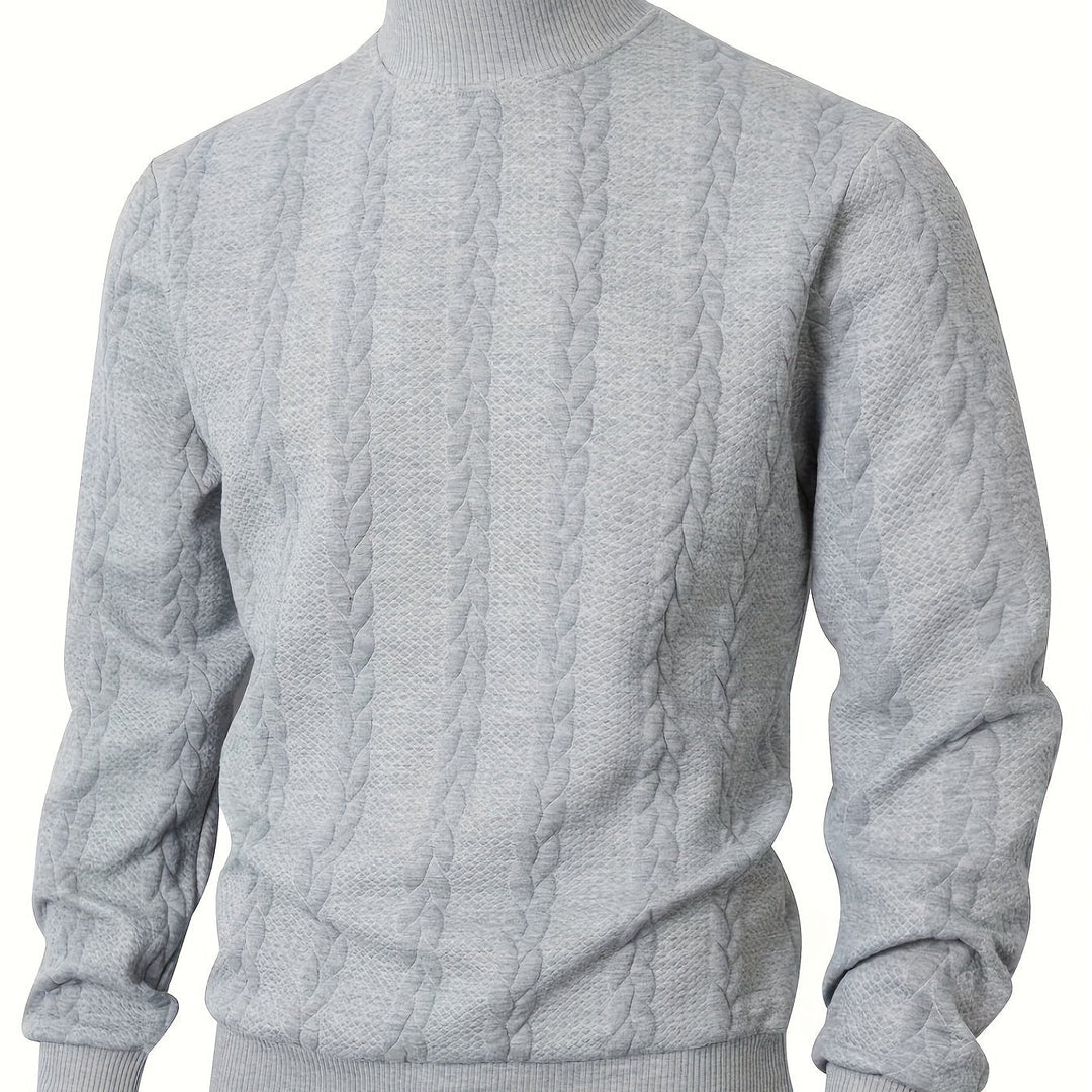 Merritt | Teksturowany Sweter z Wysokim Kołnierzem