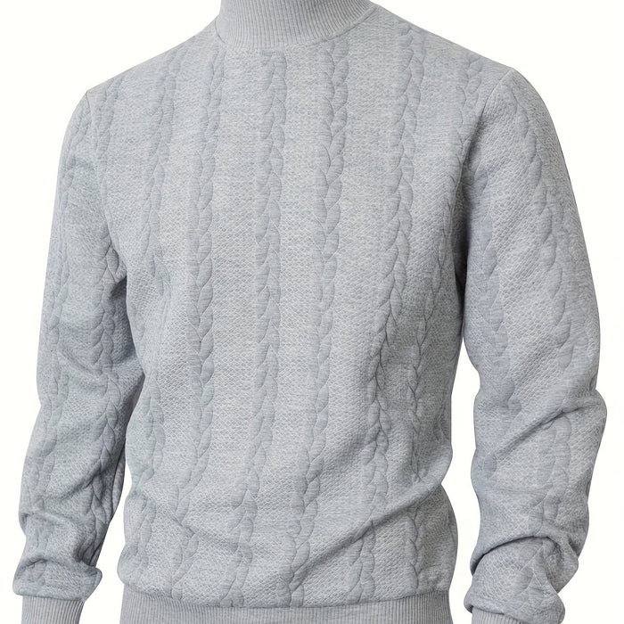 Merritt | Teksturowany Sweter z Wysokim Kołnierzem