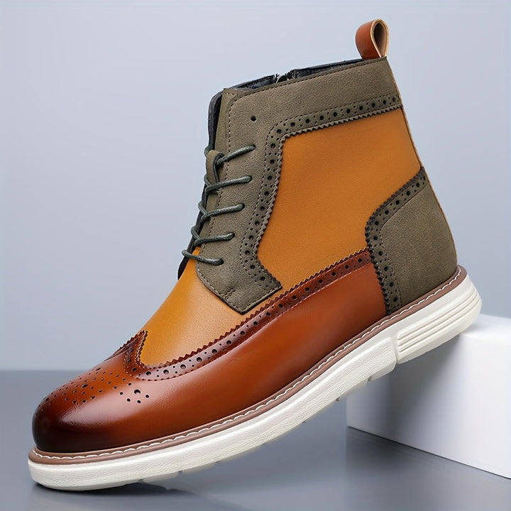 Lawrence | Eleganckie Botki Wingtip na Kostkę