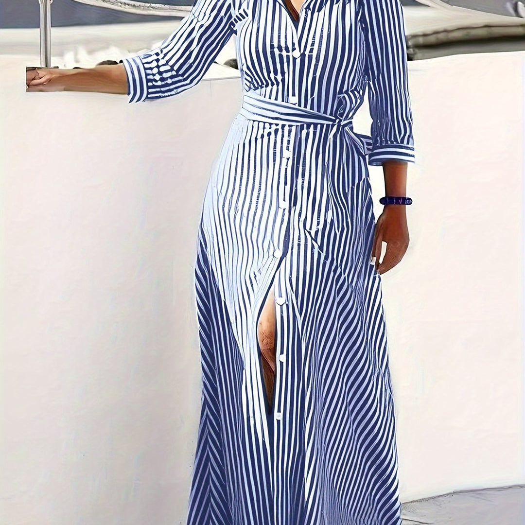 Meredith | Sukienka maxi z paskiem