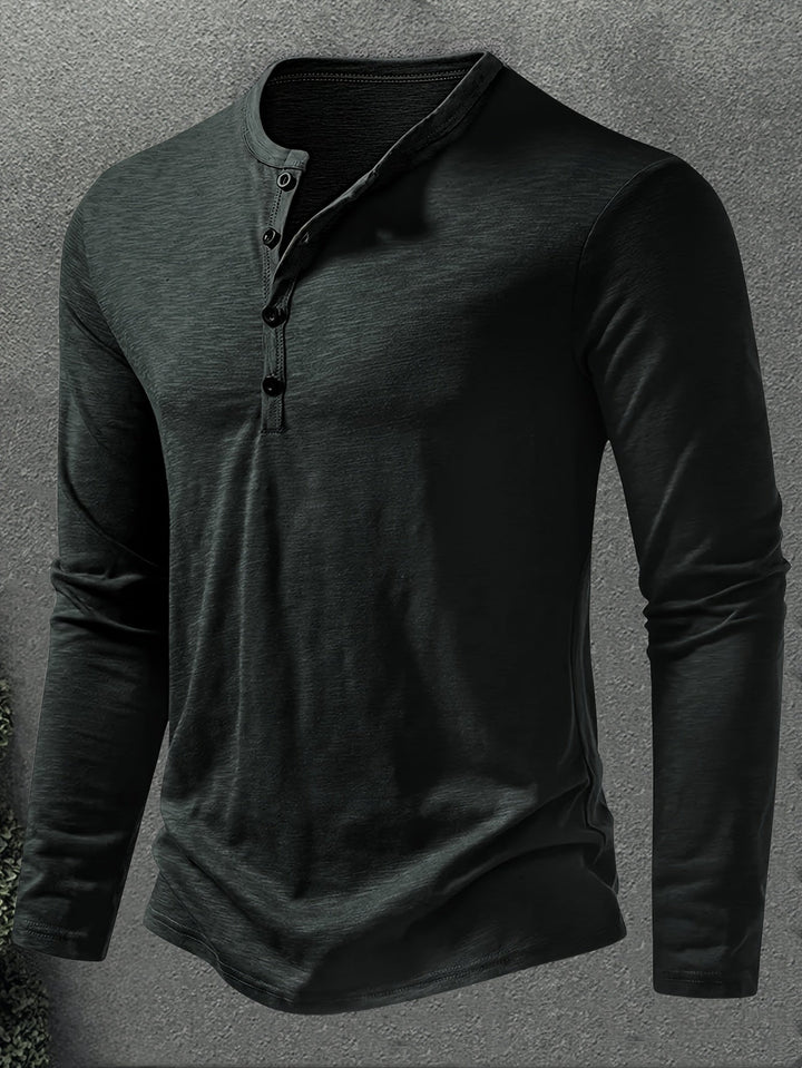 Dalton | Klasyczny Henley z Guzikami