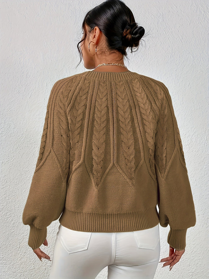 Eleanor | Luźny sweter w warkocze