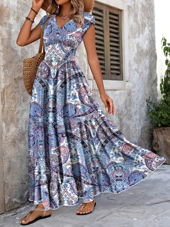 Roberta | Boho Sukienka Maxi w Wzór Paisley