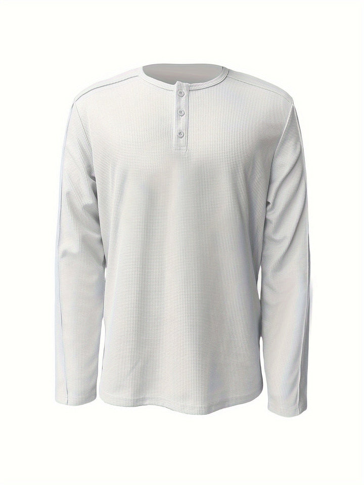 Carson | Teksturowany longsleeve Henley