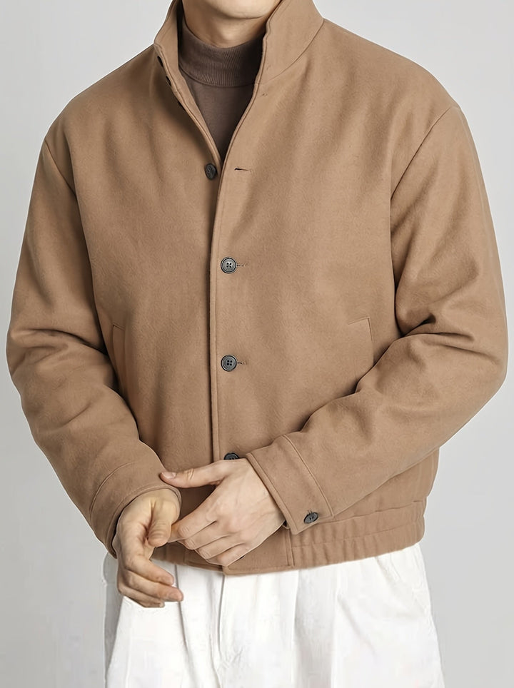 Everett Blake | Elegancka kurtka bomber z guzikami z przodu