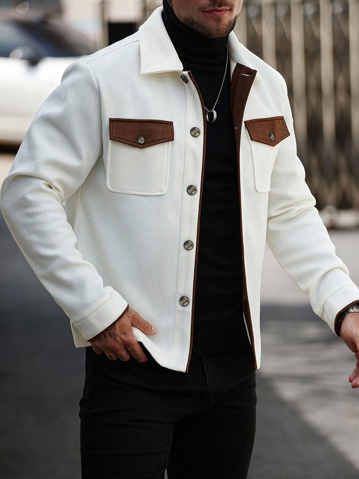 Wallace | Klasyczna koszula overshirt w kontrastowym stylu