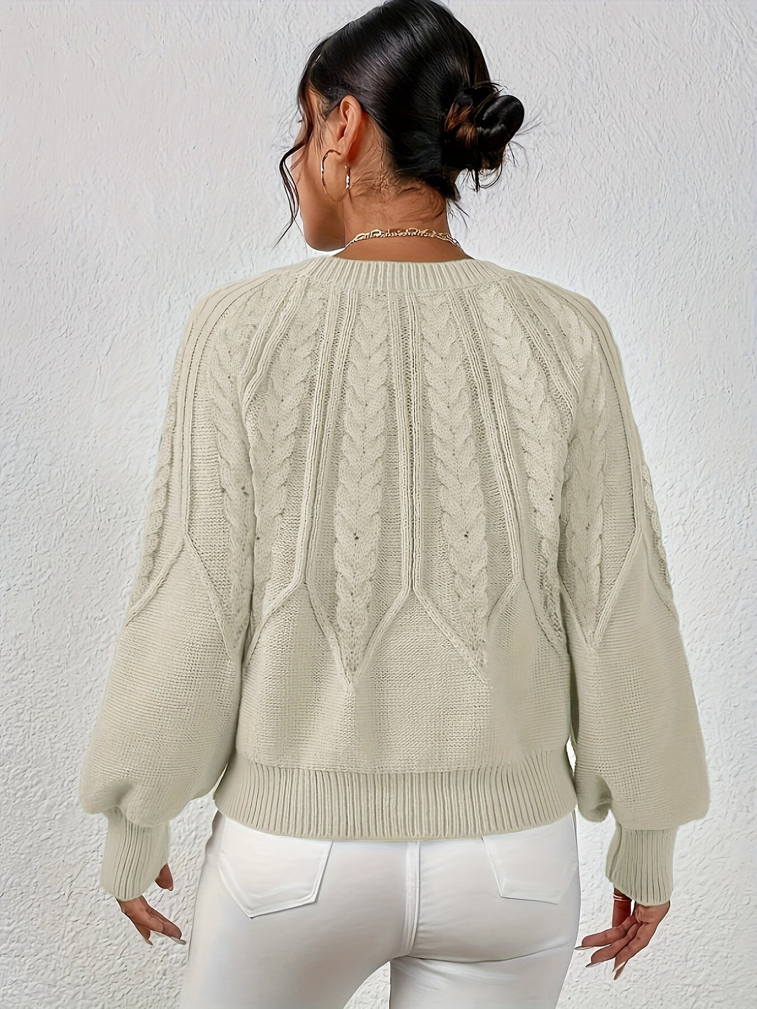 Eleanor | Luźny sweter w warkocze