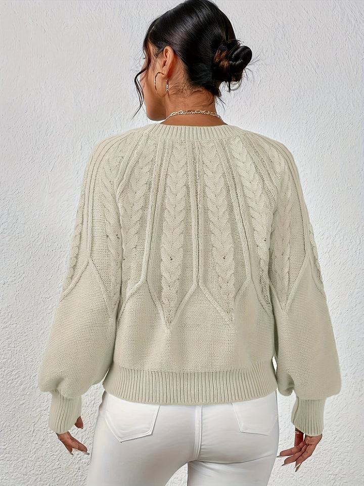 Eleanor | Luźny sweter w warkocze